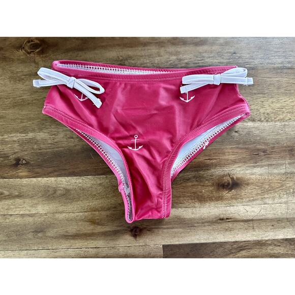 NWT SweetHoney Milly Frilly Two Piece Nautical Red Anchor Swimsuit Ruffle 18M/2T - Picture 5 of 10